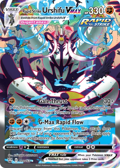 Rapid Strike Urshifu VMAX 170/163 Rainbow Rare from Battle Styles