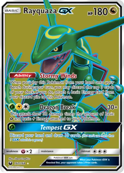 Rayquaza-GX 160/168 Ultra Rare from Celestial Storm