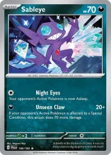 Sableye 136/193 Rare from Paldea Evolved