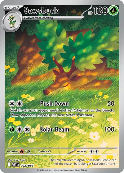 Sawsbuck 092/086 Illustration Rare from White Flare