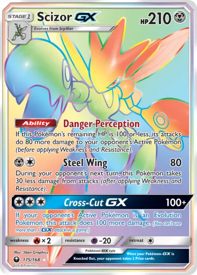Scizor-GX 175/168 Rainbow Rare from Celestial Storm