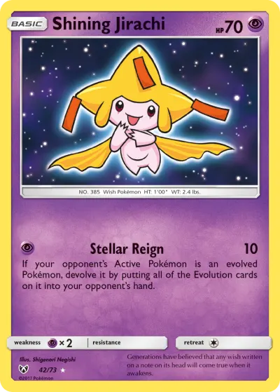 Shining Jirachi 42/73 Shining Rare from Shining Legends