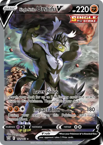 Single Strike Urshifu V 151/163 Ultra Rare from Battle Styles