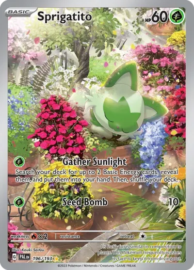 Sprigatito 196/193 Illustration Rare from Paldea Evolved