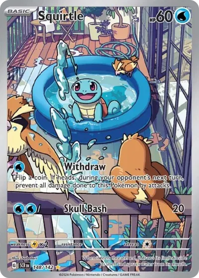 Squirtle 148/142 Illustration Rare from Stellar Crown