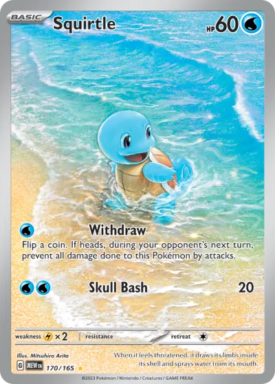 Squirtle 170/165 Illustration Rare from 151