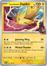 Team Rocket's Zapdos 070/182 Rare from Destined Rivals