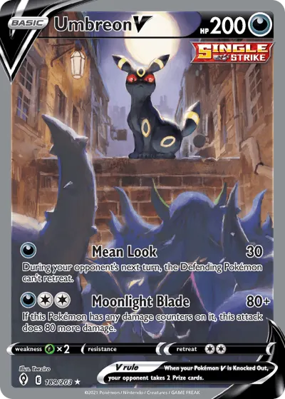 Umbreon V 189/203 Ultra Rare from Evolving Skies