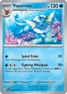 Vaporeon 022/131 Rare from Prismatic Evolutions