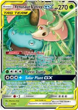 Venusaur & Snivy-GX 1/236 Rare Holo GX from Cosmic Eclipse