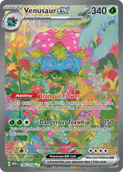 Venusaur ex 198/165 Special Illustration Rare from 151