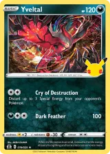 Yveltal 19/25 Rare from Celebrations
