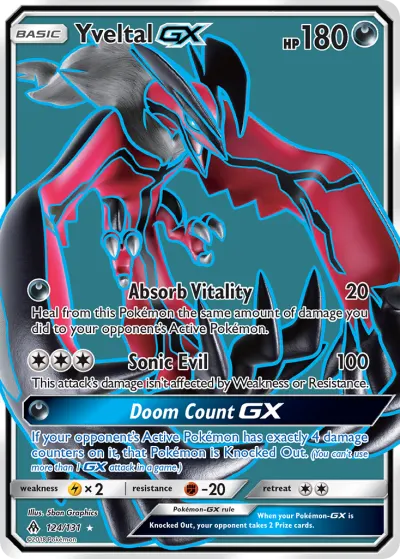 Yveltal-GX 124/131 Ultra Rare from Forbidden Light